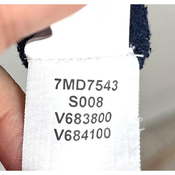 Lucky Brand navy linen blend‎ boho boxy blouse size L - Picture 5 of 8